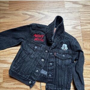 Mickey Mouse Black Denim Jacket for Kids